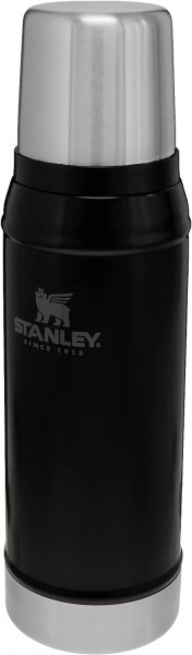Stanley Klasik Vakumlu Paslanmaz Çelik Termos 0.75 LT Classic Battle Mat Siyah
